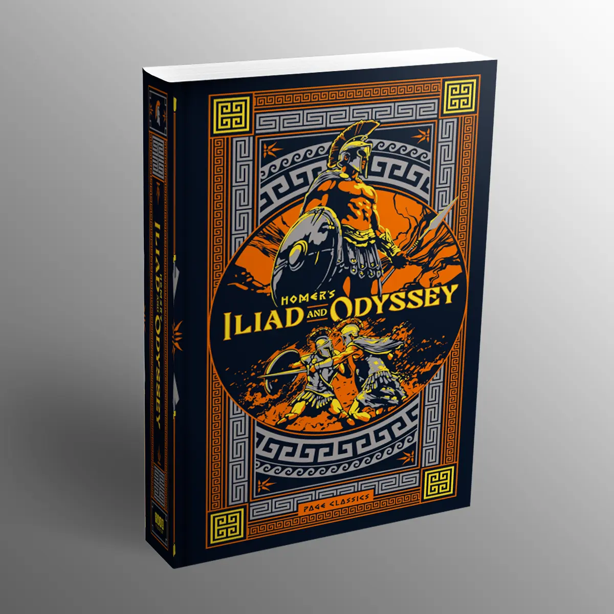 The Iliad and The Odyssey Deluxe Hardcover - 3-Color Foil Artwork, Debossed Cover, Classic Novels, Greek Myths, Epic Tradition, Achilles, Odysseus, Trojan War, Heroic Struggle, Quest for Home, Reading Enjoyment, Books