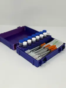 14-Slot Dual Vial Vault Kit Case | 3mL + 10mL | Complete Injection Kit Organizer