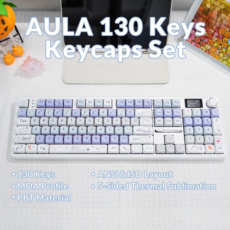 Aula Phantom Heat OEM Pudding Keycaps 119 Keys | Red & Black PBT+PC Backlit Keycap Set for 61/68/75/87/98/104 Layout Mechanical keyboard Includes Compatibility Keys 5-Side Dye-Sublimated Legends 4-Side Black Translucent Pudding Design Gaming Accessoies
