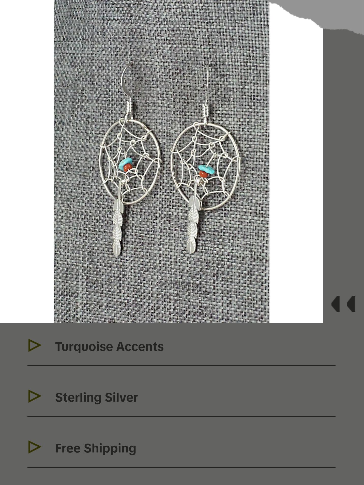 Turquoise, Coral & Sterling Silver Earrings - Helena Yazzie