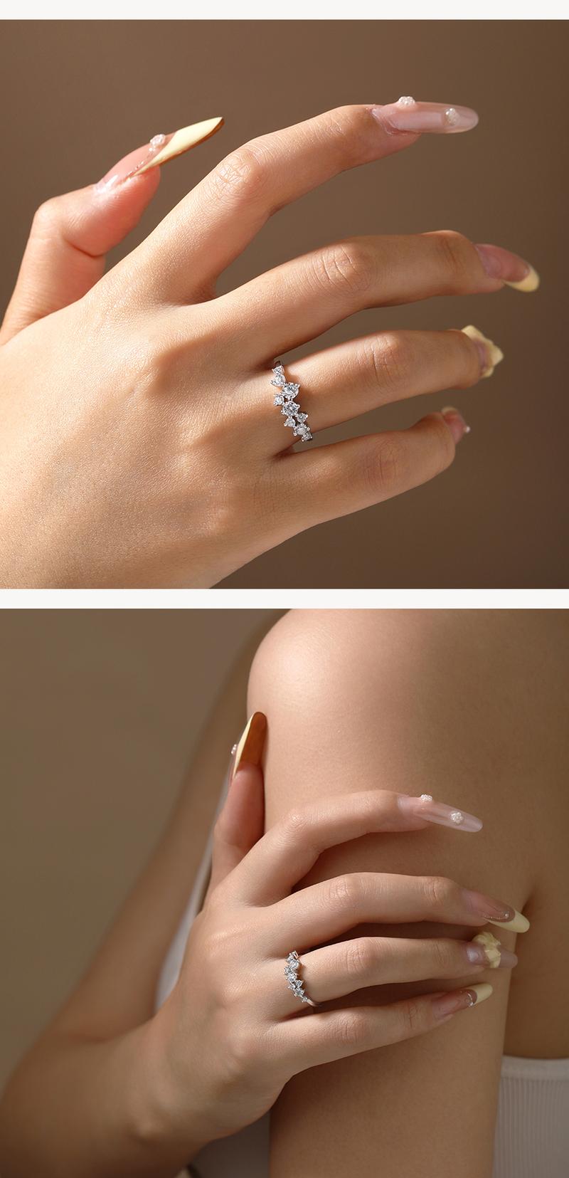 ATTAGEMS Sparkling D Color Lab-Created Moissanite Ring 925 Sterling Silver Casual Design Party Anniversaty Birthday Ring Gift for Women Unisex R304 ATTAGEMS Sparkling D Color Lab-Created Moissanite Ring 925 Sterling Silver Casual Design Party Anniversaty Birthday Ring Gift for Women Unisex R304