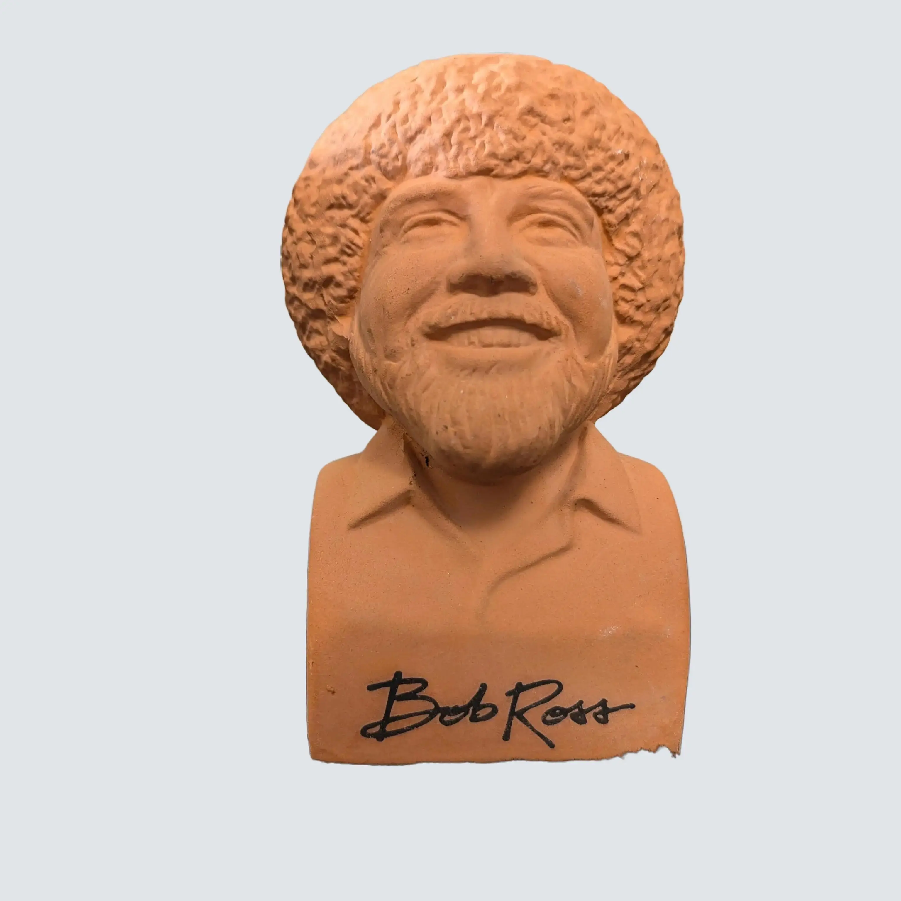 Bob Ross Chia Pet Terracotta Planter for Creative Gardeners