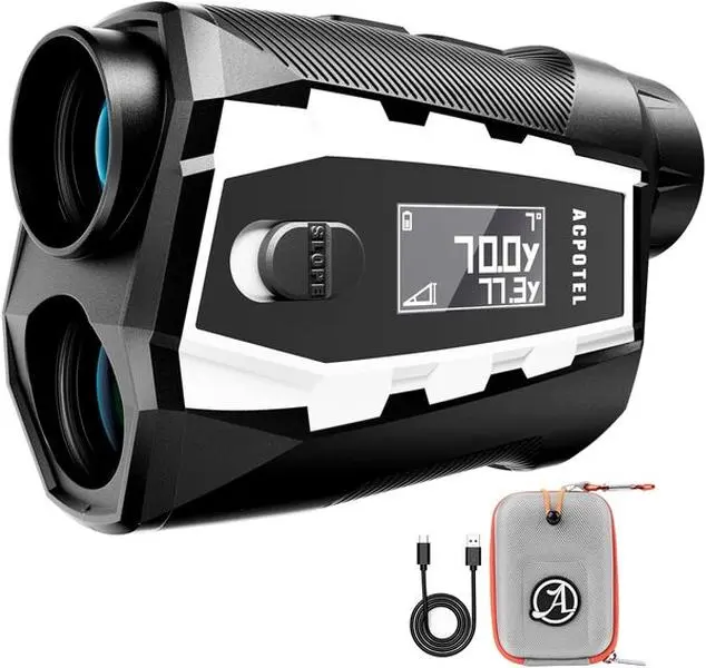 Golf Rangefinder with Slope - 1000 Yards with External Side Display, 6X Magnification 0.1s Flag Pole Locking Vibration With  Magnetic ,USB C Rechargeable ,Golf Accessories for Men, Golf Gifts tiktokshopbacktoschool