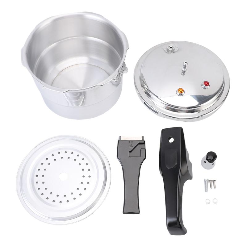 Pressure Cooker With Steam Rack for Kitchen 3L Explosion Proof Aluminium Alloy Safety Stovetop Fast Cooking Canning Cooker Pot