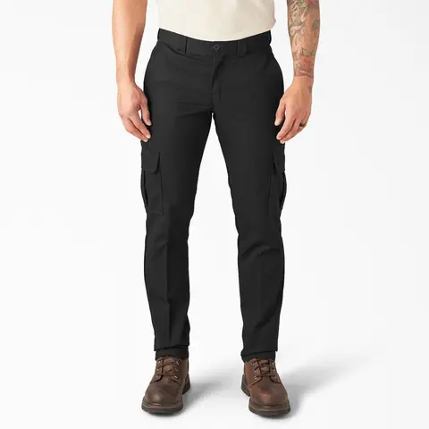 Dickies Men's FLEX Slim Fit Cargo Pants, Workwear Style Trouser Pocket