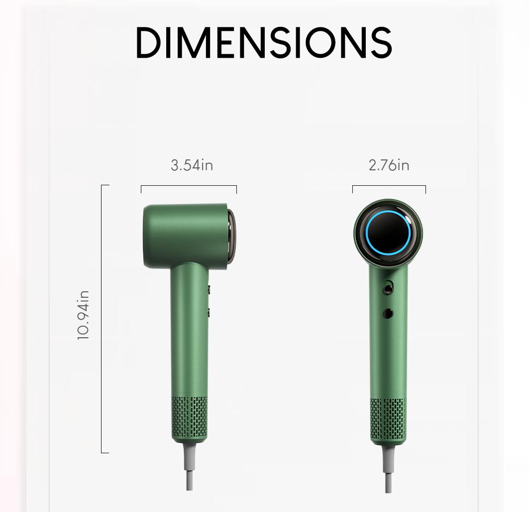 【Spring Glow Up】Tideway H11 High-Speed Hair Dryer, Intelligent Temperature Control w/ Hair & Scalp Care Plasma Ionic Technology & Self Cleaning Blower, No Static Electricity & Frizz, Perfect Present for Men Women Friend Family Gift