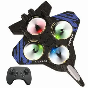 Valentine's Day Gift Remote Control Fighter Plane with 4 Propellers & Charging Cable for Daily Play & Holiday Entertainment