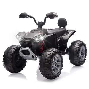 24V Kids Ride on Car for Kids with 550w Motors, 2-Seater ATV, Electric Off-Road Power Vehicle for Boys/Girls, with LED Lights and Music,Black
