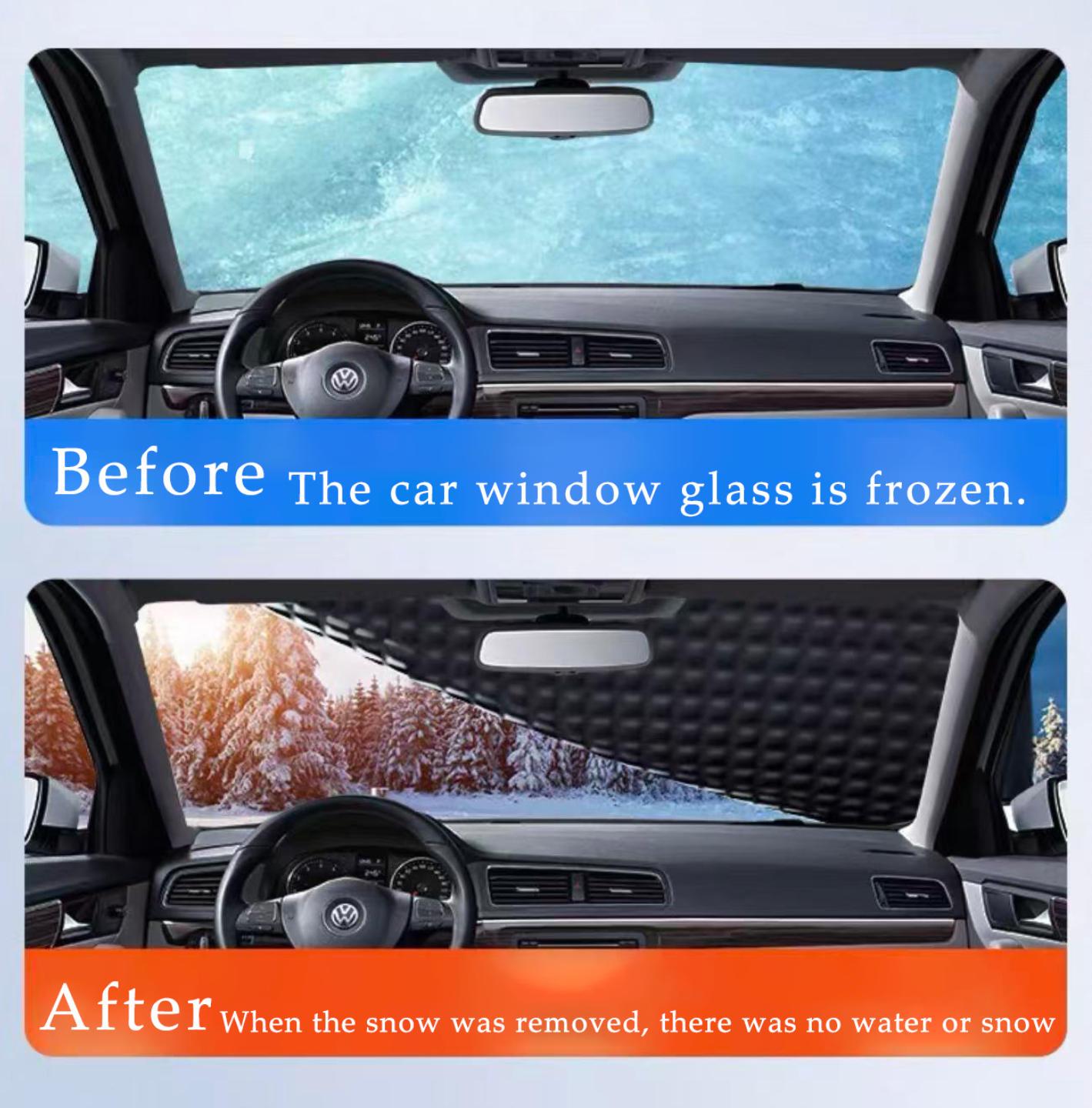 Car Windshield Snow Cover Sun Shade Winter Dust Rain Ice Frost Guard Protector Durable Design for Winter Weather Protection & Summer Sunshade windshield  cocer All-Season Multi-Weather