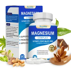 Magnesium glycinate magesium complex magnesium 7 complex 1000 cápsulas de magnesio Royalee Magnesium cirate magnesium for sleep