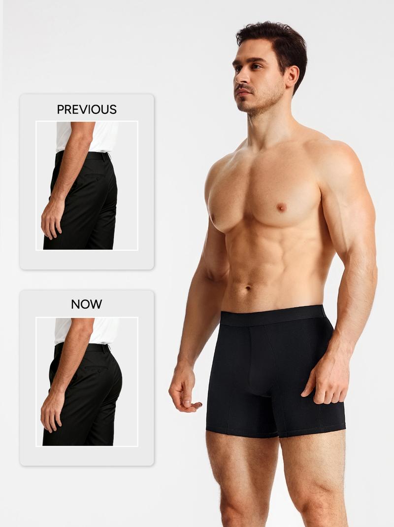 Nebility Mens 3D Butt Lift Enhancing Shapewear Boxer Briefs with Built-in One-Piece Fixed Hip Pad, Seamless Compression Underwear with High Elastic Waistband, 3D Contour Cut, Breathable Stretch Fabric for Tummy Control & Daily Support, Moisture-Wicking Nebility Mens 3D Butt Lift Enhancing Shapewear Boxer Briefs with Built-in One-Piece Fixed Hip Pad, Seamless Compression Underwear with High Elastic Waistband, 3D Contour Cut, Breathable Stretch Fabric for Tummy Control & Daily Support, Moisture-Wicking
