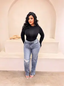 Julissa Judy Blue High Rise Rigid Magic Straight Leg