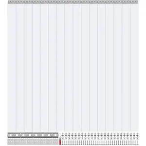 VEVOR Strip Curtain 16PCS, 96" Height, 96" Width, 0.08" Thickness, Clear Smooth Plastic Door Strips with 50% Overlap, PVC Strip Door Curtain Freezer Curtain for Warehouses, Walk in Freezers, Coolers