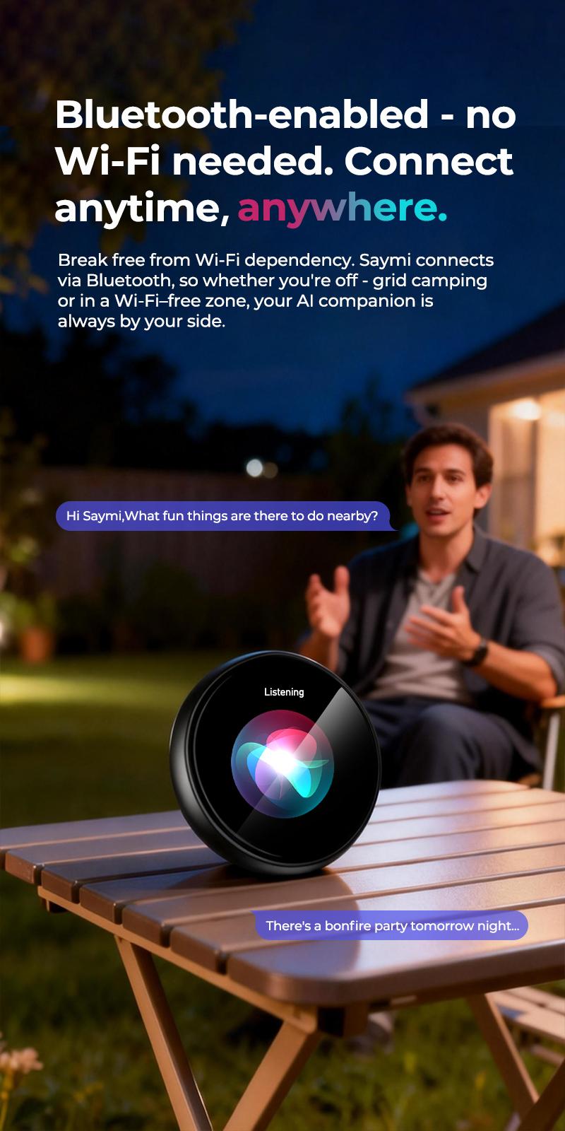 ZNP AI Badge for Conversational Chat Emotional Companionship Portable Electronic Device for Enhanced Communication Skills and Emotional Support Boundless Warmth Anytime Anywhere AI robot