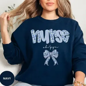 OB/GYN Nurse Sweatshirt, Midwife & L&D Nurse Cotton Crewneck, Obstetrician Gynecologist Unisex Shirt