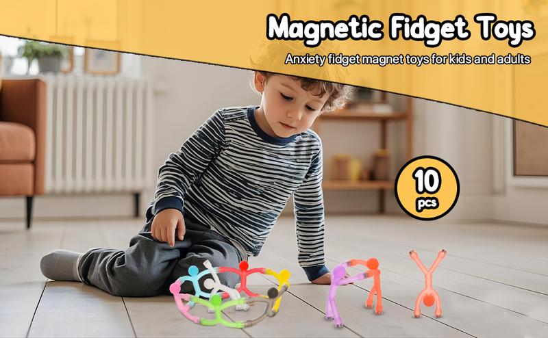 ApexMind Magnetic Travel Toys for Kids 10Pcs Airplane Car Travel Activities Essential Fidget Toys Road Trip Sensory Toy Fidgets for Classroom Toys 1-8 Years Old Toddler Christmas Stocking Stuffers Kids Gifts, New Year, Birthday Gifts