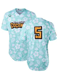 Loco Beach Coconuts Ev0Shield BBCL Jersey —  Hot Custom name & number YOUTH Kids, Men & Women —  Loose Fit, Moisture-Wicking, Breathable Polyester Baseball Uniform
