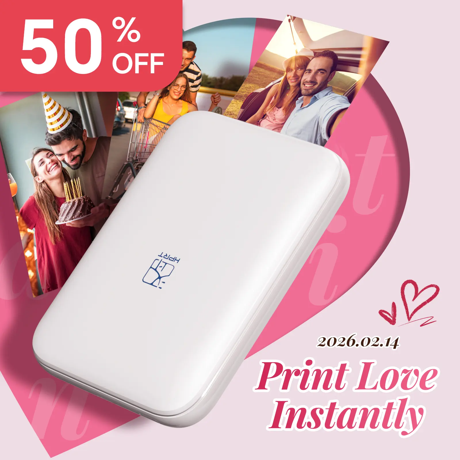 Hanin MT53 Mini Bluetooth Mobile Printer - Portable Wireless 2x3in Instant Picture Printer for Smartphones, iPhone & Android Compatible, Batteries Included, Cool Gadgets Anniversary Gift for Him (Computers & Office Equipment)#SummerSale