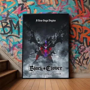 Black Clover Anime Poster, Asta Manga Art Print( Unframed - Print Only )
