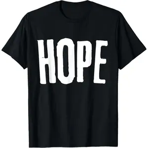 100% Cotton HOPE grunge minimalistic Word T-Shirt