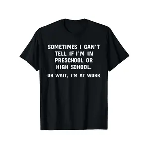 [Graphic Tees] Cotton funny workplace sarcastic fun saying t shirt black -1 TokWear Tee