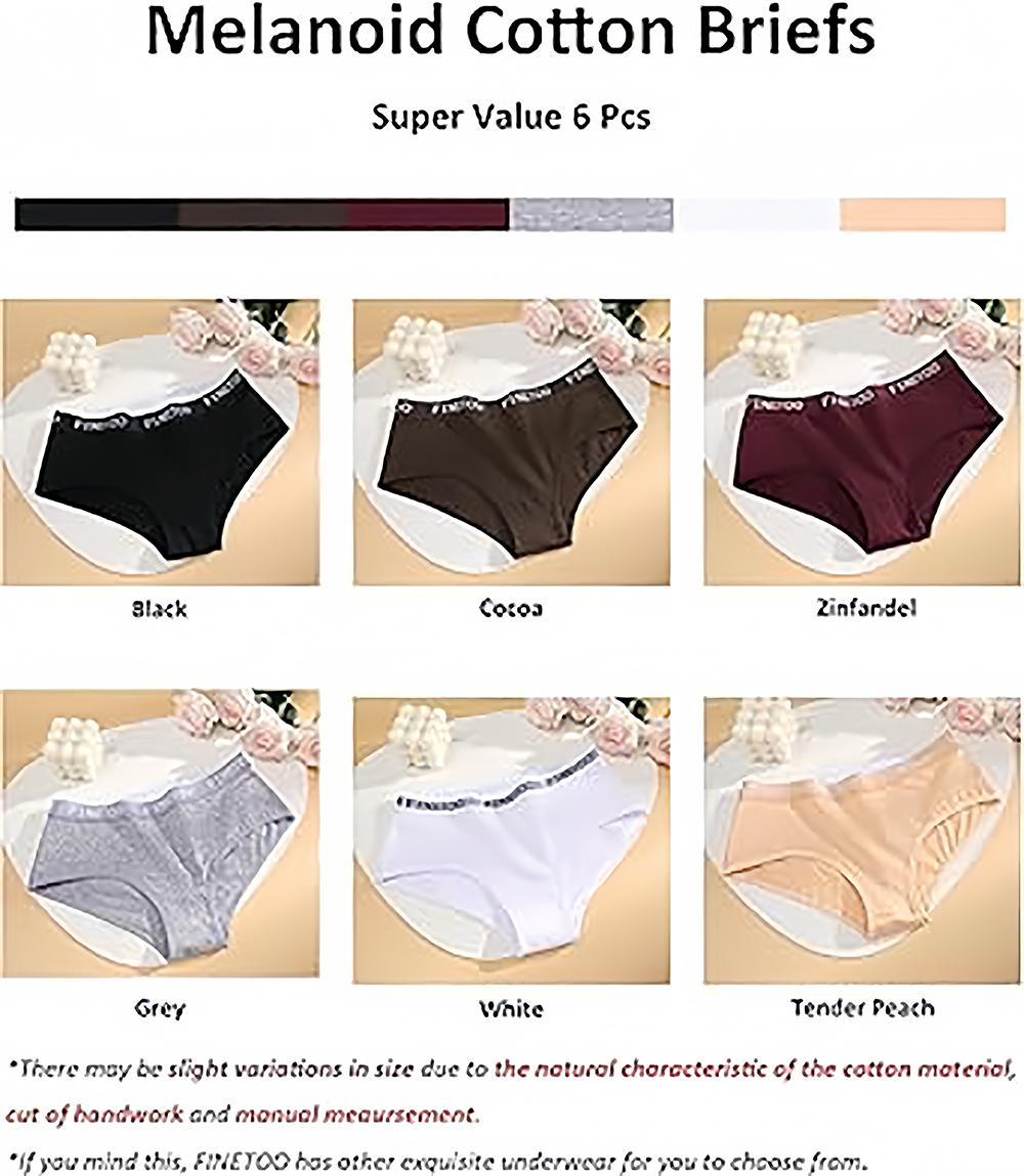 FINETOO Unite Store 10PCS Cotton Hipster Panties for Women Sweet Ladies Full Coverage Stretch Bikinis Comfortable Bridal Briefs S-XL High Elastic Womenswear