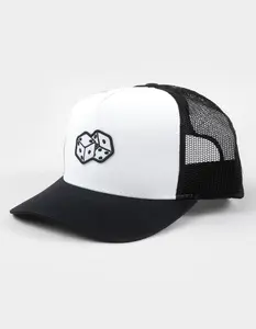 BRIXTON Dice Womens NetPlus® Trucker Hat, Black & White BRIXTON Dice Womens NetPlus® Trucker Hat, Black & White