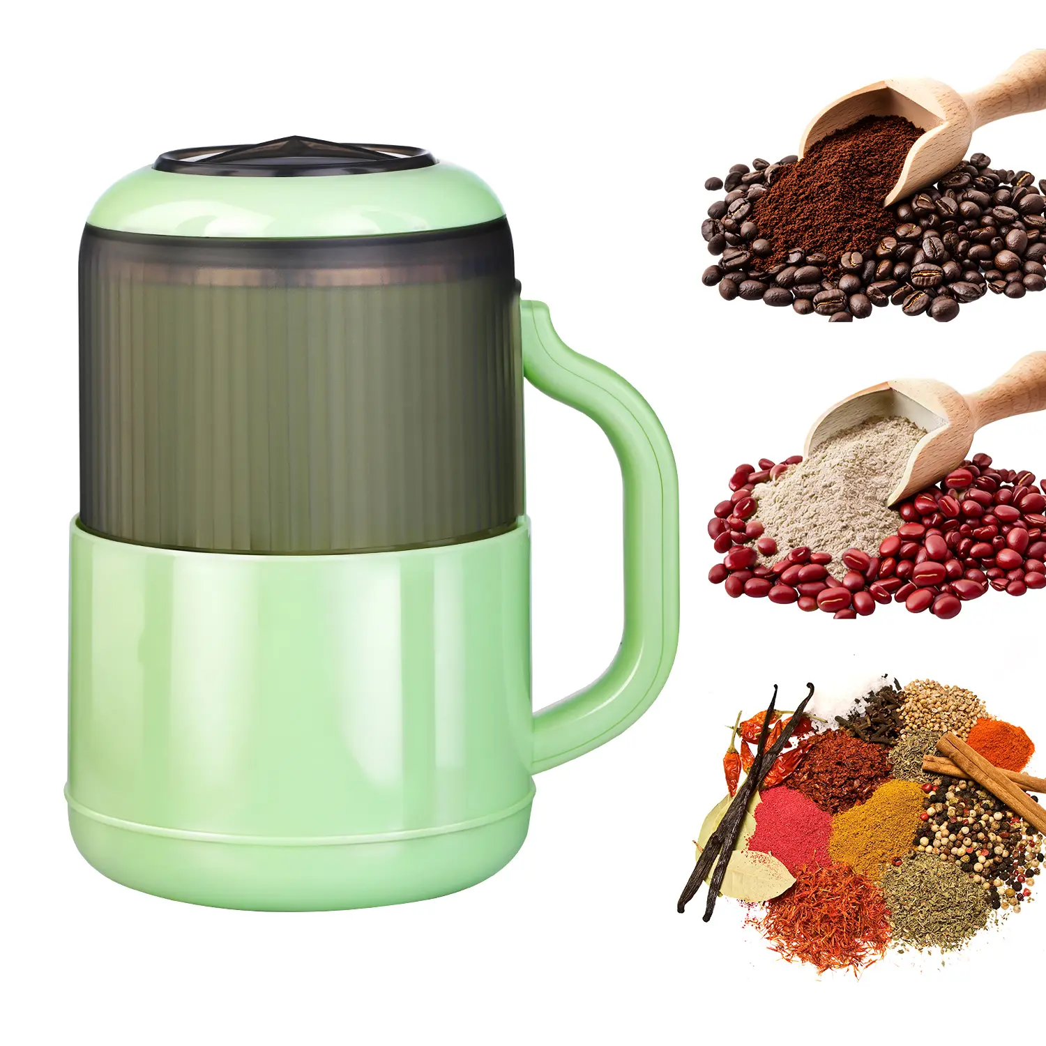 Multifunctional Wet-Dry Stainless Steel Grinder Crusher - Compact Single Unit Home Food Processor for Families, Easy Operation, Daily Use for Grains/Spices/Coffee Prep, Stylish Kitchen Gadget Gift