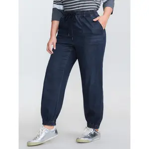 【Pocket Approved】BLOOMCHIC Plus Size Supersoft Drawstring Waist Cuffed Jeans [M-6X] 2026 Summer Vibes
