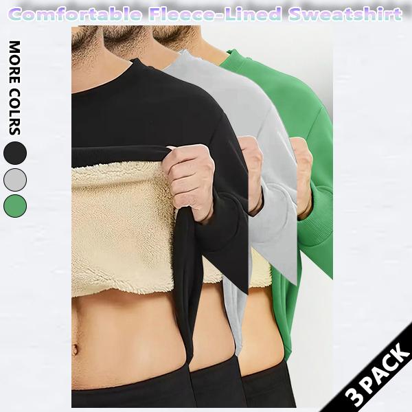 Men's autumn and winter warm thick round neck sweatshirt, soft fabric, resist the cold autumn and winter, autumn and winter cost-effective plus fleece sweatshirt, suitable for daily wear