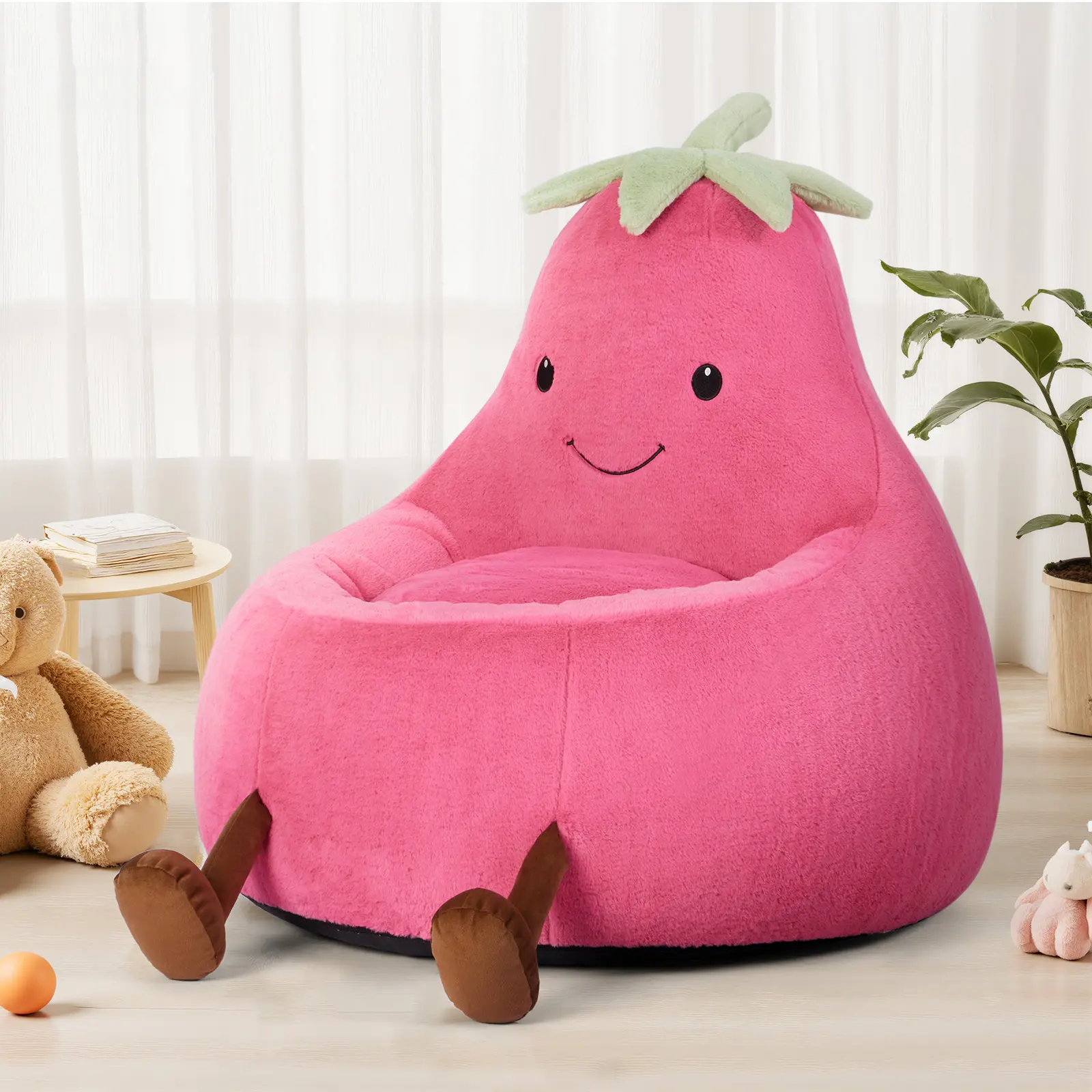 31" 24'' Bean Bag Chair for Kids, Memory Foam Filled Bean Bag for Teens & Kids, Ultra Soft Fabric Bean Bag Chairs for Playroom, Living Room, Bedroom