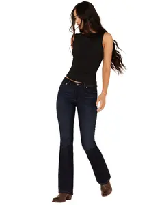 Shyanne Women's Aria Mid Rise Bootcut Stretch Denim Jeans - Swfa24j82-Dkw