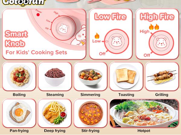 Kids Cooking Sets Real Pink Play Mini Kitchen, Safe Real Food Making Knife Set for Children 8-12 Girls Toddler Montessori Toys-Valentine’s Day Gift Idea Kitchenset