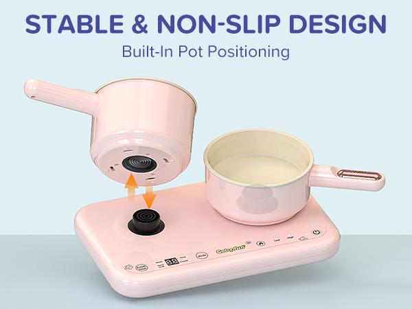 Gotoofun Pink Double Stove Children's Real Cooking Kitchen Set Safe Mini Kitchen for Boys Girls Compact Multifunctional Cooking Toys Montessori Gift for Girls/Boys 8–12
