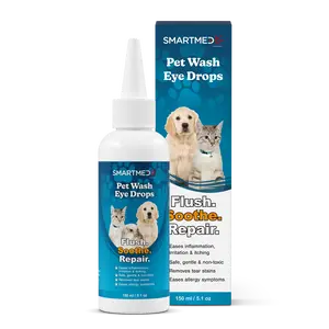 Pet Eye Wash 5.1 oz Gentle Eye Irritation Solution for Pets – Removes Dirt, Debris & Tear Stains – Safe for Daily Use