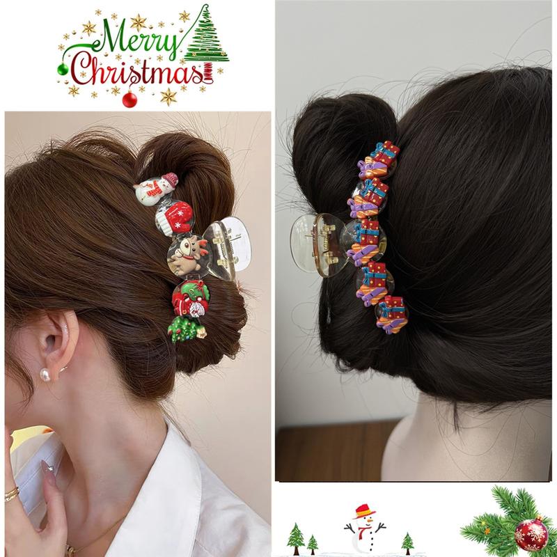 AWAYTR Christmas Hair Claws Clips for Women Cute Hair Clips for Girls Gingerbread Santa Tree Snowman Hair Barrettes Large Hair Claw Clips for Thick Thin Xmas Hair Accessories for Christmas Party AWAYTR Christmas Hair Claws Clips for Women Cute Hair Clips for Girls Gingerbread Santa Tree Snowman Hair Barrettes Large Hair Claw Clips for Thick Thin Xmas Hair Accessories for Christmas Party