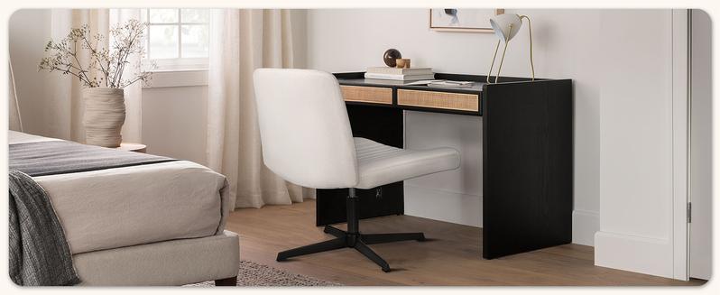 PUKAMI Criss Cross Chair,Armless Cross Legged Office Desk Chair No Wheels