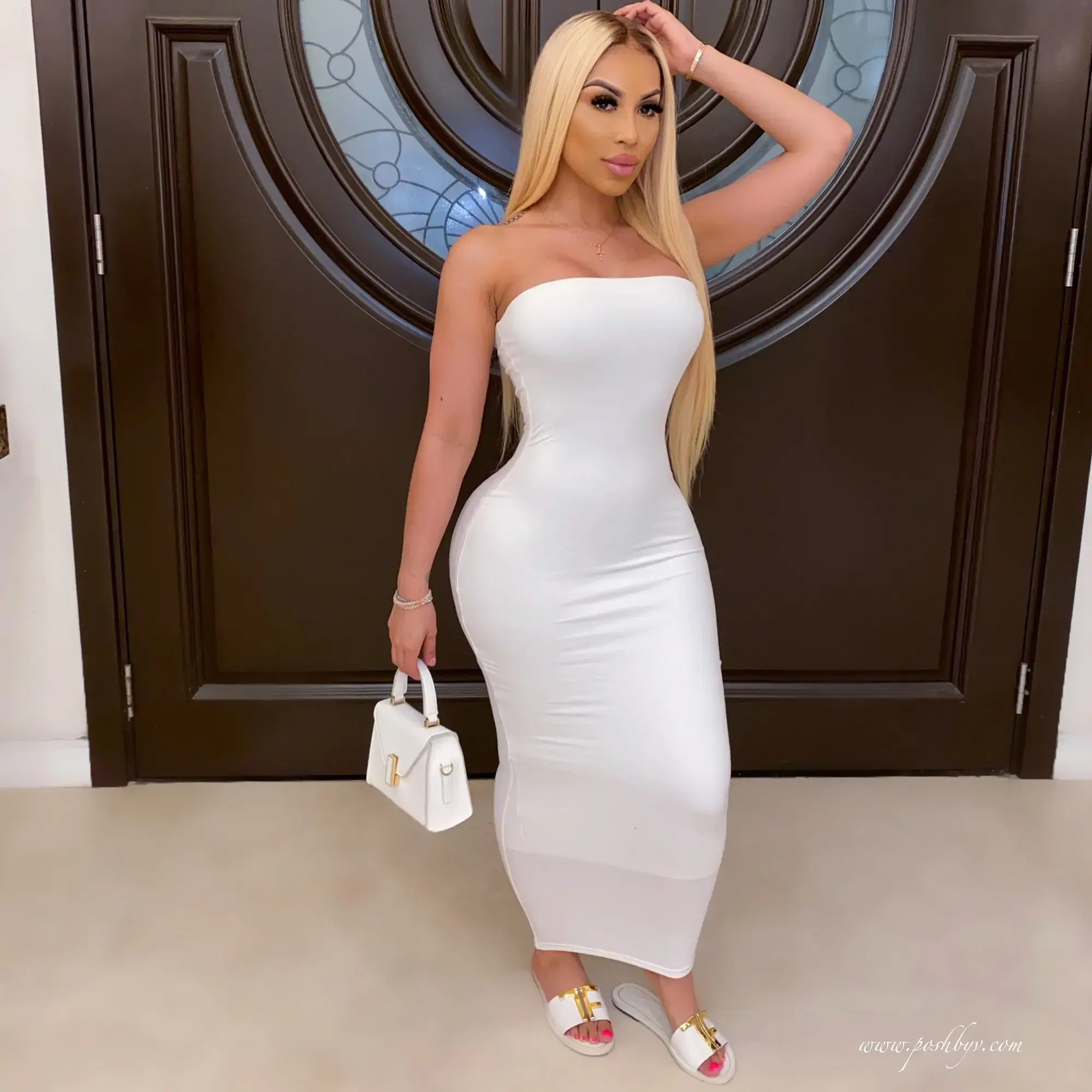 Summer Women's Sexy Sleeveless Chest Wrapped Long Beach Dress - TikTok Shop