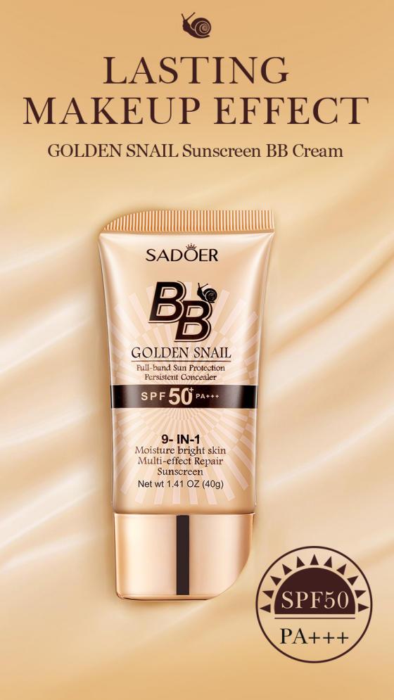 Buildable Medium-to-Full Coverage Snail BB Cream - Matte Finish, Hydrating & Oil-Controlling, Natural Look, Refreshing Non-Greasy, Ideal for Makeup Beginners, Great Holiday Gift