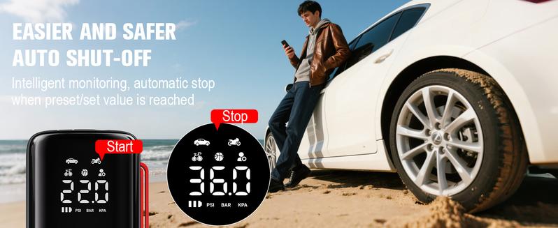 GOOLOO A6 Lite Tire Inflator Portable Air Compressor with Digital Display for Cars Bikes Balls & More