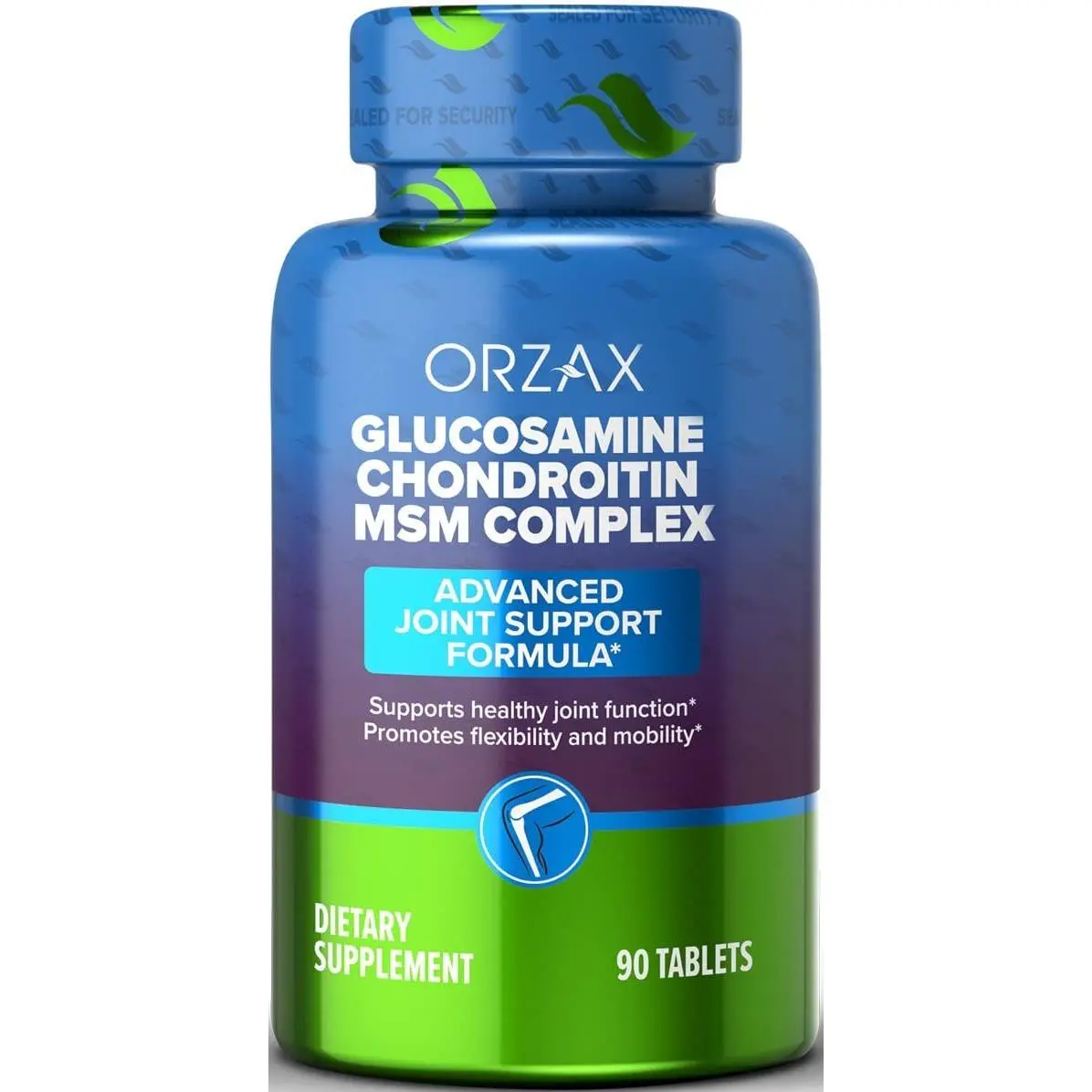 Orzax Glucosamine Chondroitin MSM Complex - Advanced Joint Support Formula with Turmeric Collagen Bromelain & Boswellia - 90 Tablets for Comfort & Mobility