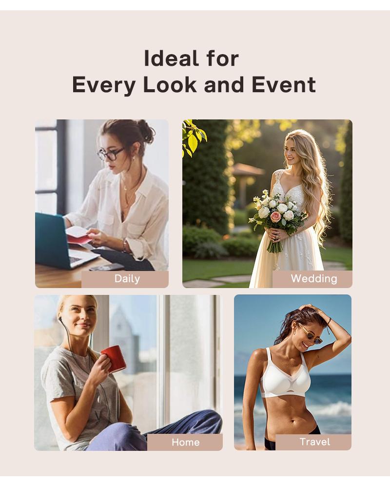 Lilylove Wireless Mesh Crossover Full Coverage Lightly Padded No Underwire Wirefree Comfortable Stretchy Breathable Bralette Adjustable Straps Seamless V Neck Supportive T-shirt Women's Everyday Bra M-3XL