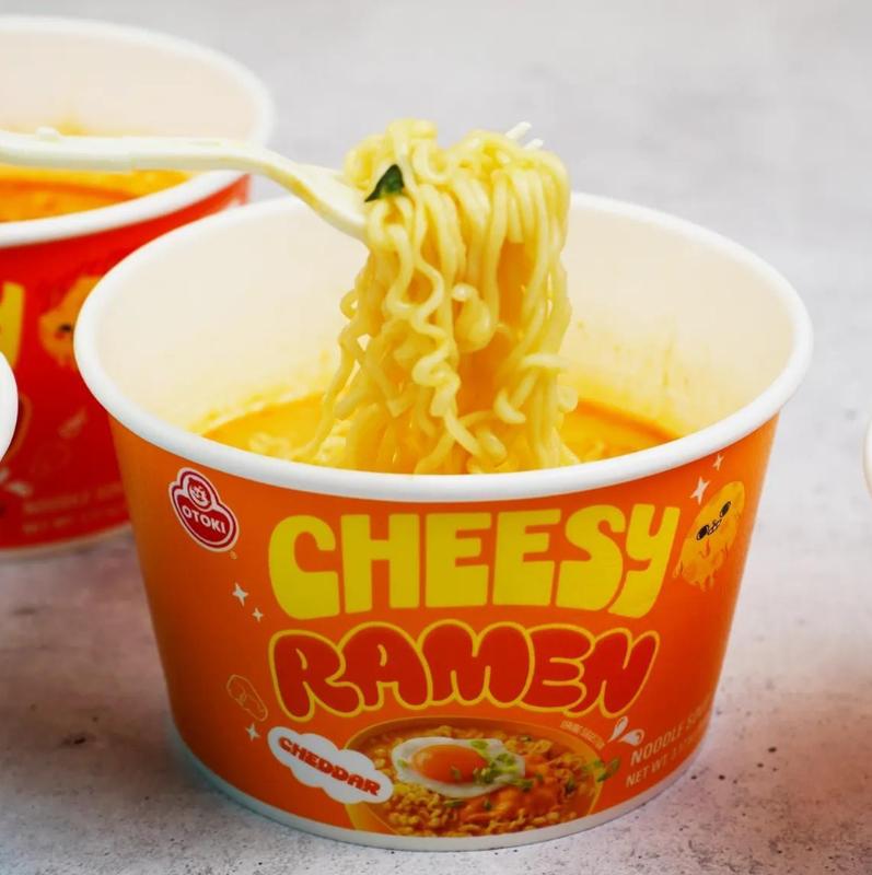 OTTOGI OTOKI Cheesy Ramen Korean Instant Noodles 4 flavors to choose 4 Packs in Cheddar Flavor , Cheddar & Mascarpone Flavor, Spicy Chili & Cheddar Flavor, Spicy Cheddar & Mascarpone Flavor  Creamy & Savory Stir-Fry Ramen