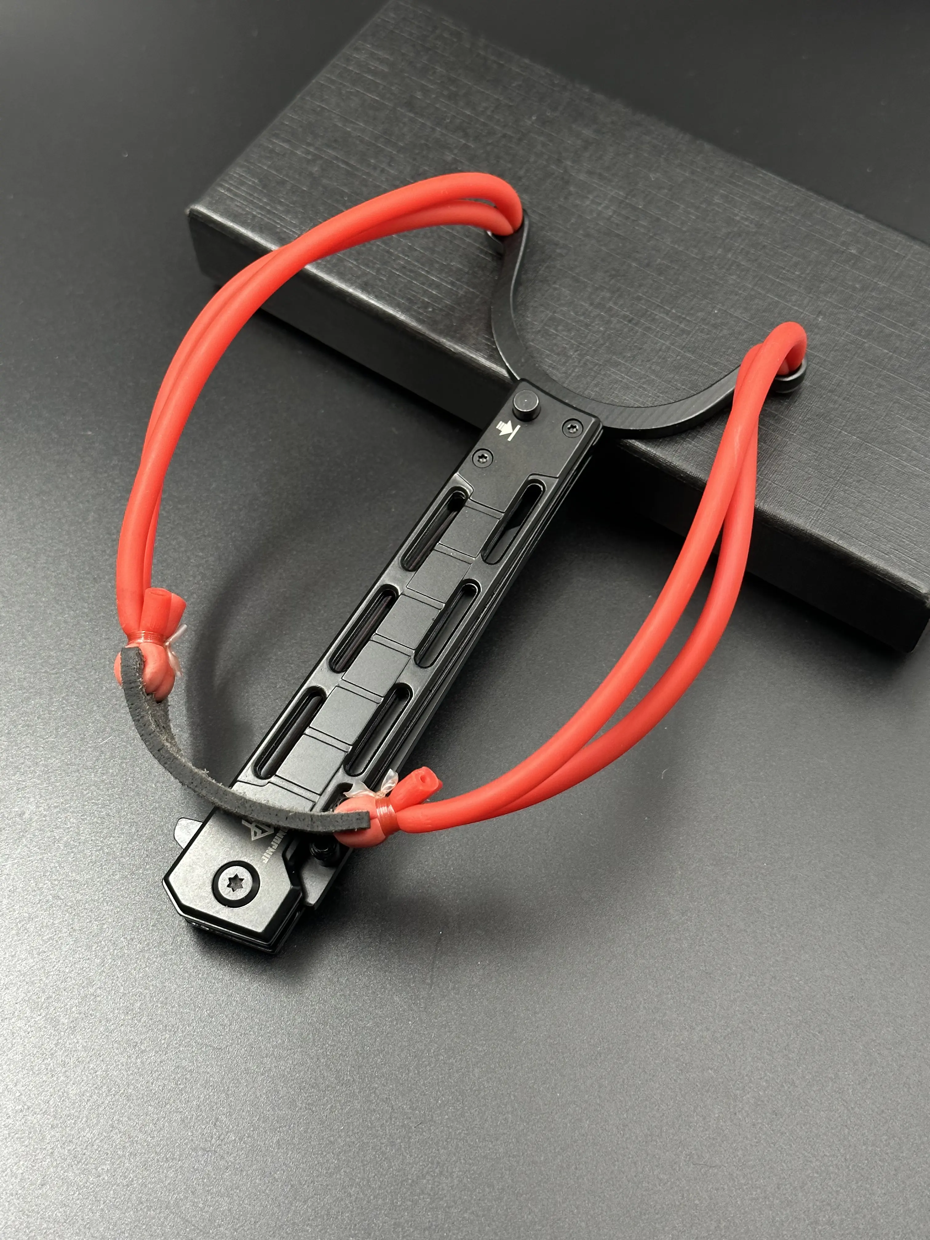 EDC Multi-Tools Combo: Durable Metal Compact Functional Tool Set with Black Slingshot, Pocket Folding Cutter for Daily Carry, Outdoor Gear Survival Use