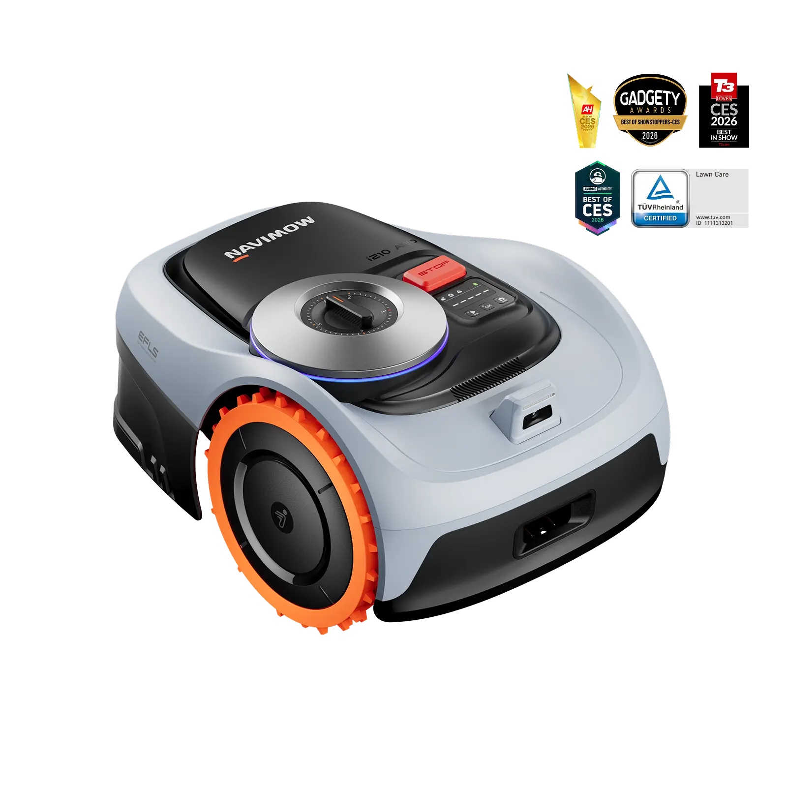 Segway Navimow i Series Robotic Lawn Mower - Wire-Free Grass Removal Robot, Garage S Compatible, EFLS NRTK + Vision Auto Mapping, Adjustable Height, 45% Slope Capability, All-Wheel Drive (AWD) System, Lithium Ion Batteries homeessentials
