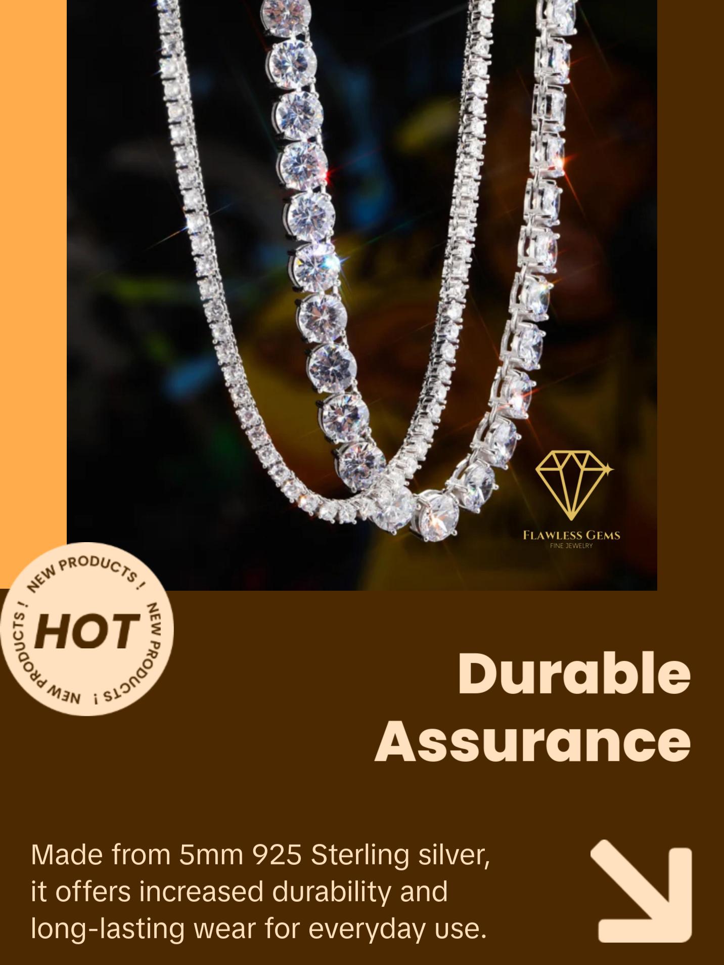 Sterling Silver VVS Tennis Chain