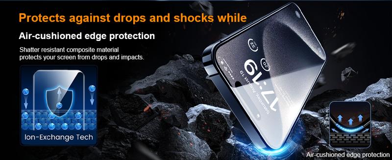 One Fish Screen Protector 2 Pack for iPhone,Samsung,Crystal Clear, Fingerprint Proof Screen Protector, Privacy Protection, Fingerprint Resistant, Dust-Free.