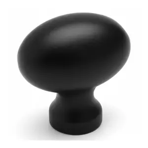 Cosmas 6021FB Flat Black Small Oval Cabinet Knob