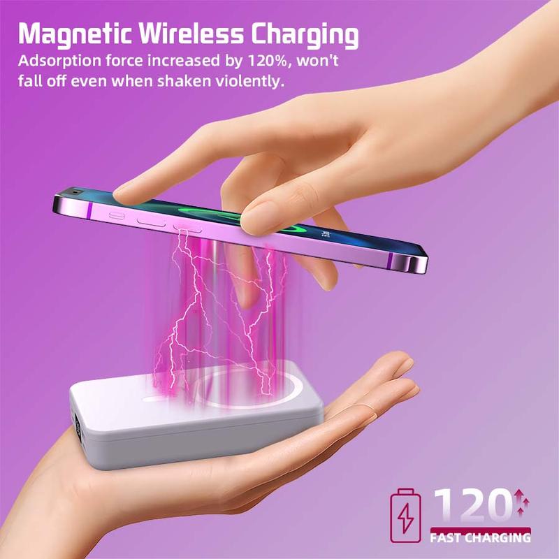 10000mAh portable power bank, 22.5W fast charging, built-in charging cable, a must-have for travel and camping. USB-C portable mobile phone charger, compatible with iPhone, Android and other smart devices. hd