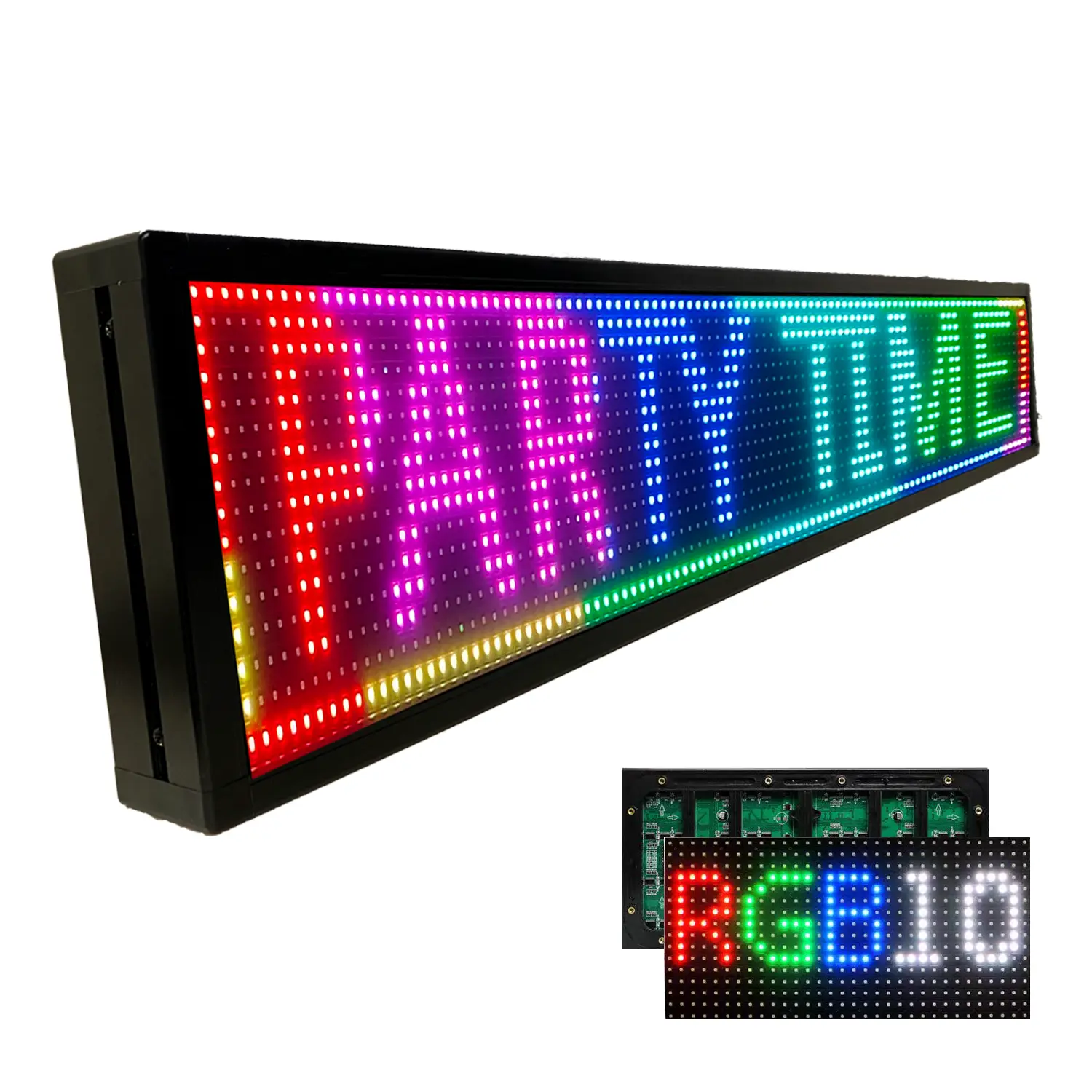 P10 Programmable Scrolling LED SIGN 40"×8" LED Display, High Brightness & IP65 Waterproof Indoor Outdoor Digital Signage led screen, Open Signs Welcome Sign for Homedecor & Business Advertising